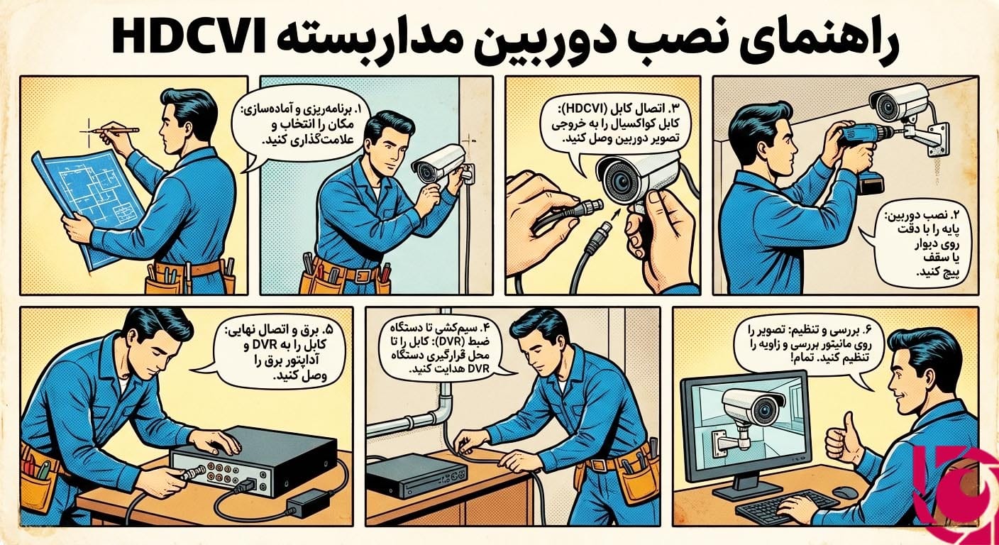 نصب دوربین مداربسته HDCVI