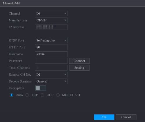 تنظیم IP، پورت، نام کاربری و پروتکل دوربین IP